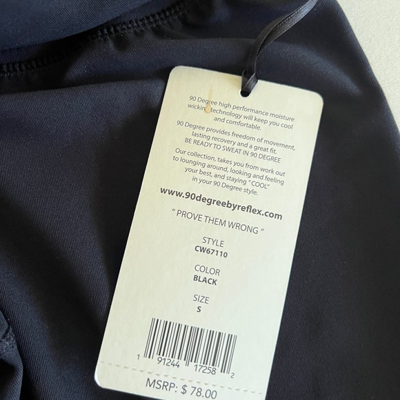 90 Degree By Reflex Leggings Black Size S NWT - Picture 8 of 12